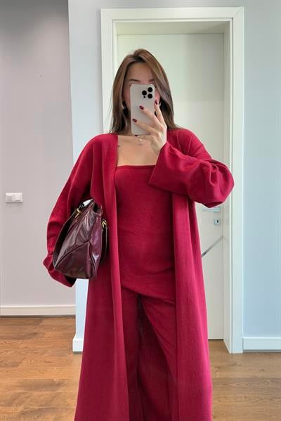 TRİKO PİNTEREST TAKIM-BORDO