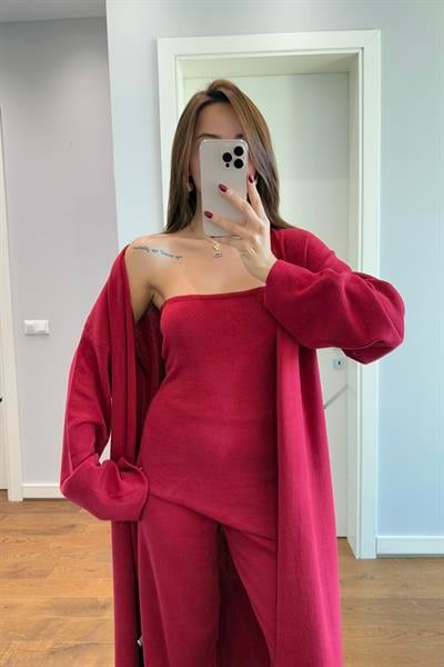 TRİKO PİNTEREST TAKIM-BORDO