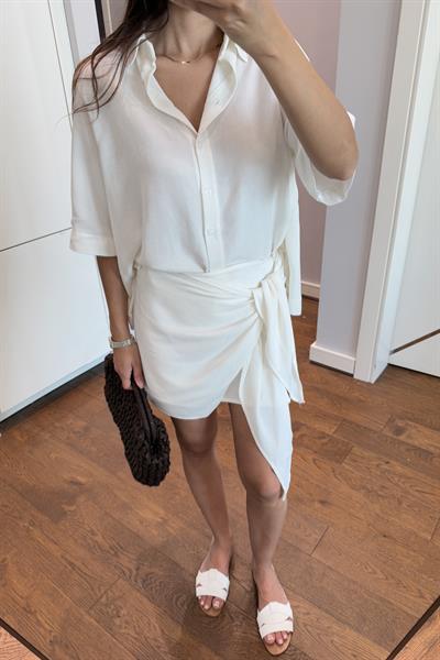 ZARA ETEKLİ TAKIM BEYAZ