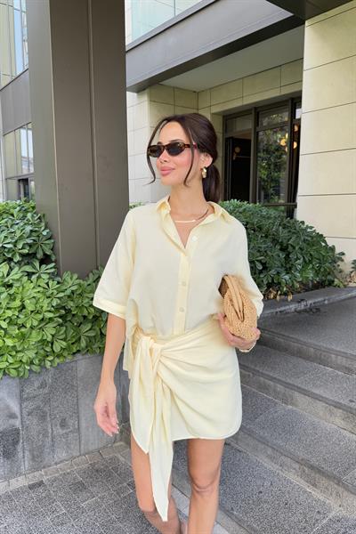 ZARA ETEKLİ TAKIM SARI