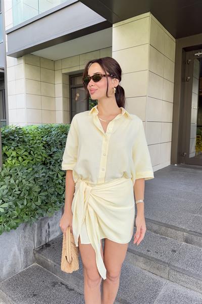 ZARA ETEKLİ TAKIM SARI