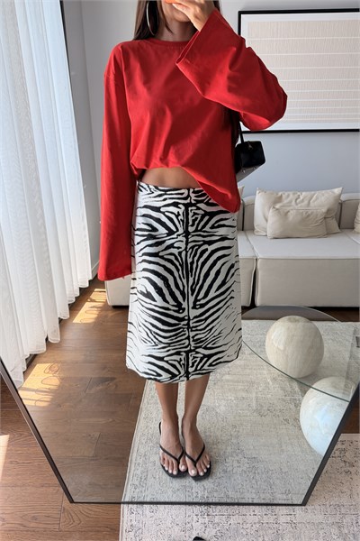 ZEBRA MİDİ ETEK