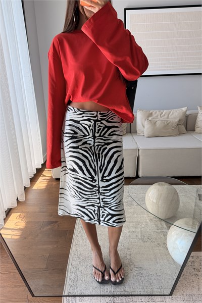 ZEBRA MİDİ ETEK