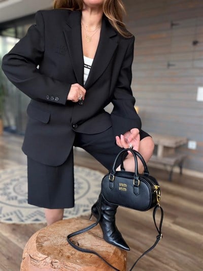 Aplikeli Nakışlı Oversize Ceket