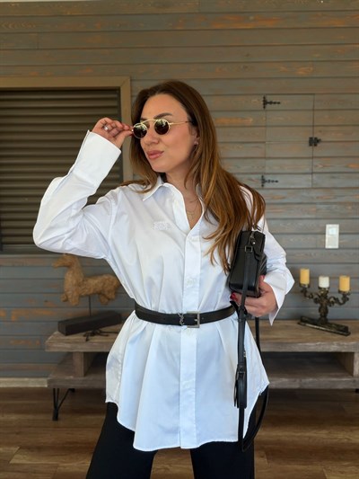 Arka Güpür Armalı Gömlek