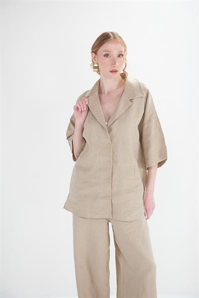 Baron Keten Gömlek Pantolon Takım