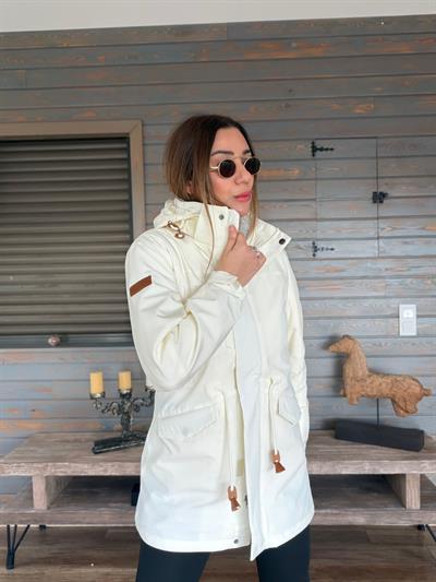 Baskılı İçi Polarlı Mont