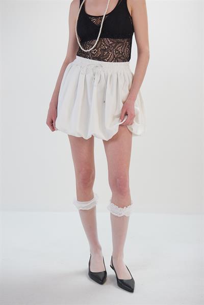 Beli Lastikli Düz Etek