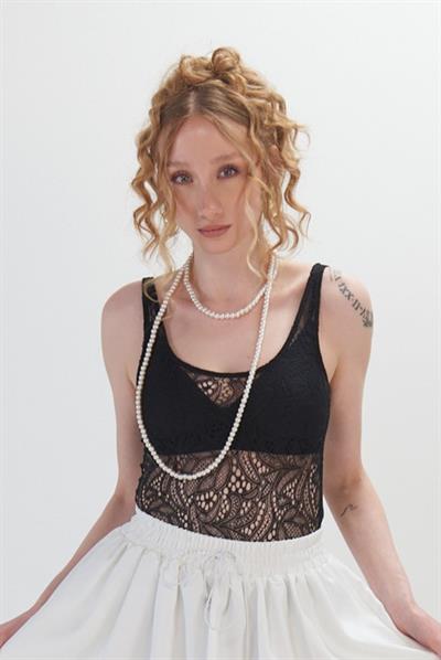 Dantel Detaylı Bodysuit