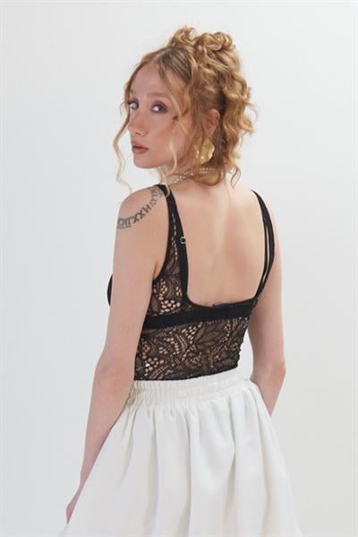 Dantel Detaylı Bodysuit