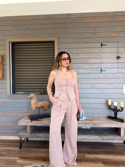 Dikme Metal Logolu Yelek Pantolon Takım