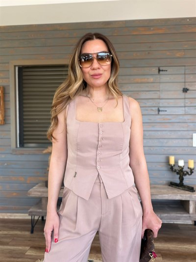 Dikme Metal Logolu Yelek Pantolon Takım