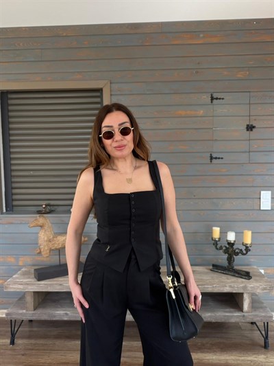 Dikme Metal Logolu Yelek Pantolon Takım