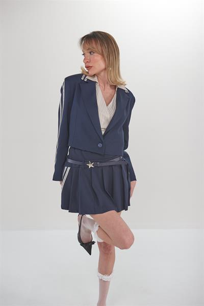 Gırls Have To Pover  Baskılı Blazer Ceket