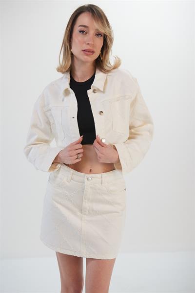 Kısa Bel Cep Detaylı Ceket