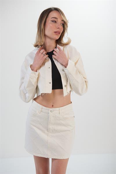 Kısa Bel Cep Detaylı Ceket