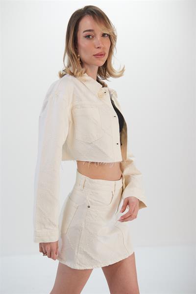 Kısa Bel Cep Detaylı Ceket