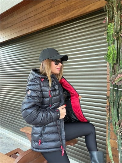 Kolda Nakış Logo Bel Büzmeli Şişme Mont