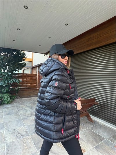 Kolda Nakış Logo Bel Büzmeli Şişme Mont