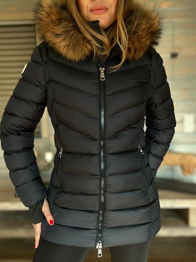 Kolda Nakış Logolu Kapşonu Kürklü Micro Jel Mont