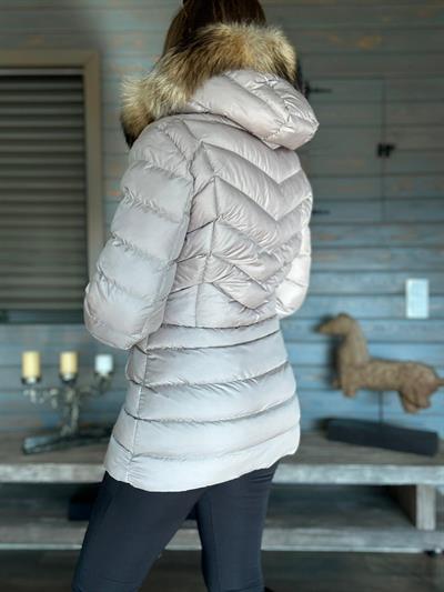 Kolda Nakış Logolu Kapşonu Kürklü Micro Jel Mont