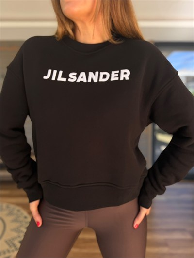 Nakış Gögüs Logolu Bisiklet Yaka Sweatshirt