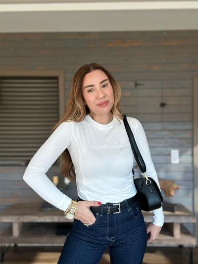 Nakış Kabartma Yazılı Bluz