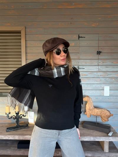 Nakış Logolu Çift Yakalı Basic Triko