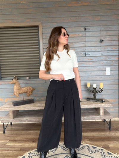 Nakış Logolu Palazza Pantolon