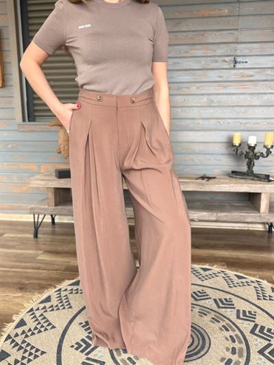 Nakış Logolu Palazza Pantolon