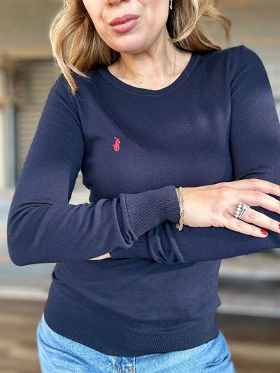 Nakış Logolu Triko Kazak