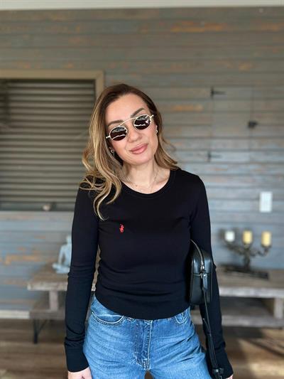 Nakış Logolu Triko Kazak