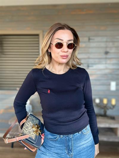 Nakış Logolu Triko Kazak