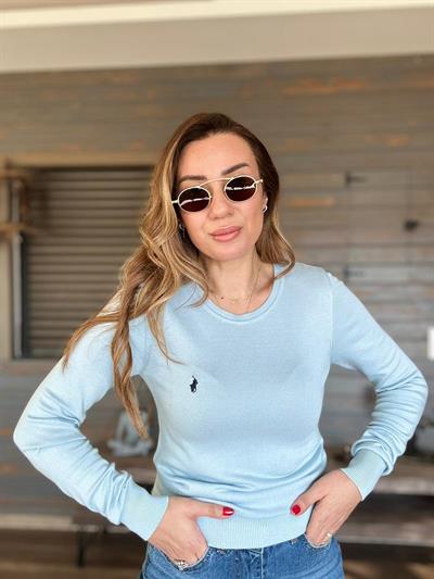 Nakış Logolu Triko Kazak