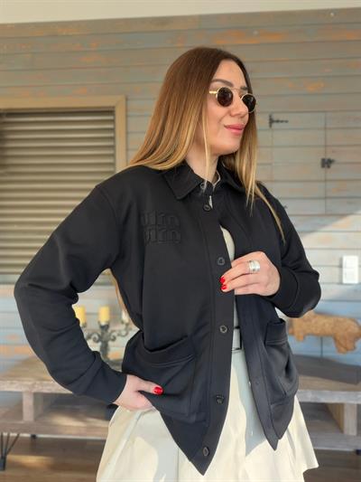 Nakış Logolu Yakalı Ceket