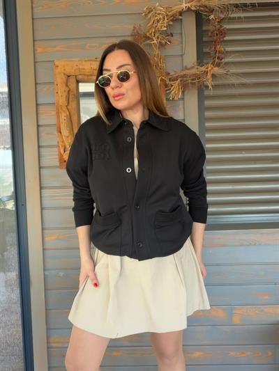 Nakış Logolu Yakalı Ceket