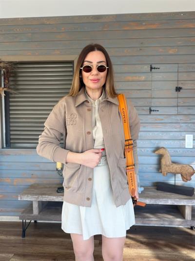 Nakış Logolu Yakalı Ceket