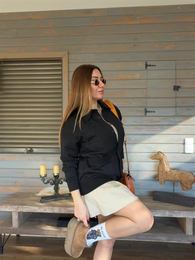 Nakış Logolu Yakalı Ceket