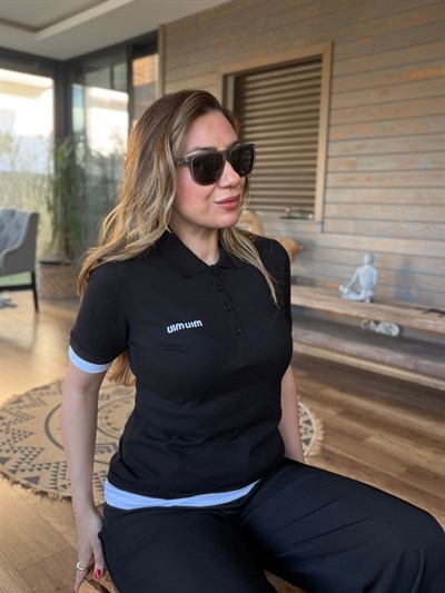Nakış Logolu Yakalı T-Shirt