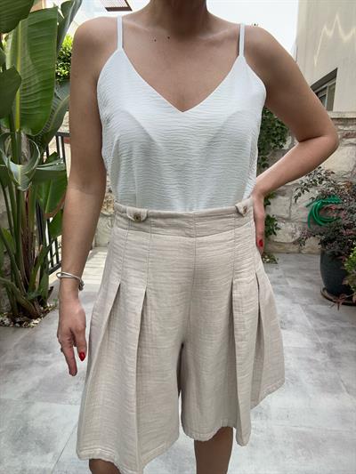 Omuz Askılı Kolsuz T-Shirt