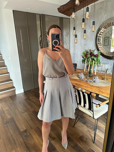 Omuz Askılı Kolsuz T-Shirt