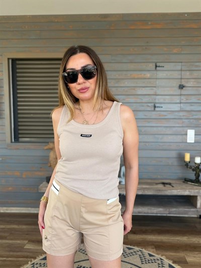 Ön Orta Triko Armalı Askılı Body