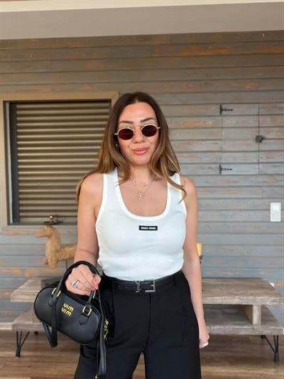 Ön Orta Triko Armalı Askılı Body