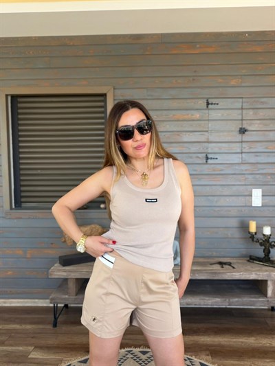 Ön Orta Triko Armalı Askılı Body