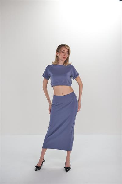 Palamo İndiqio Crop Etek Takım