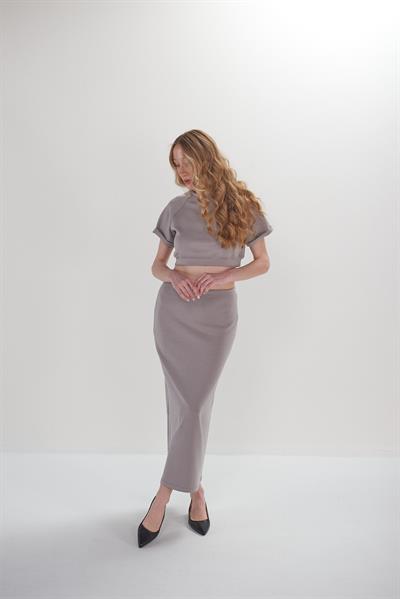 Palamo İndiqio Crop Etek Takım