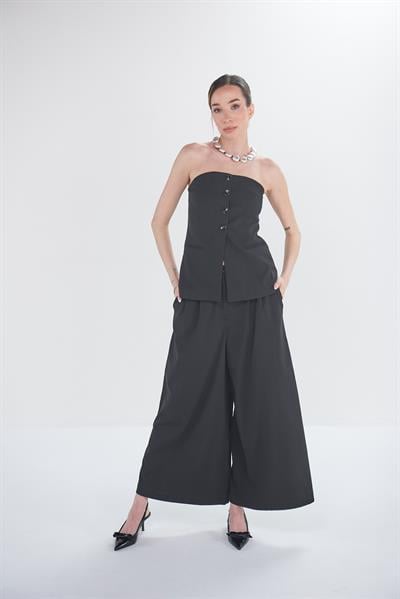 Straplez Askılı Bluz Pantolon Takım