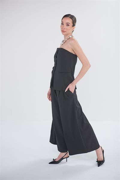 Straplez Askılı Bluz Pantolon Takım