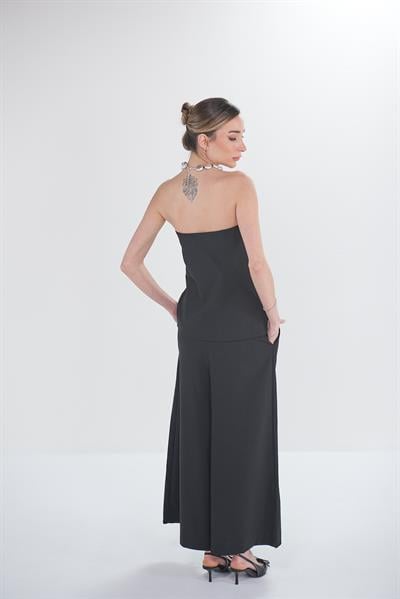 Straplez Askılı Bluz Pantolon Takım
