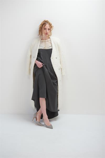 Tüvit Model Kırçıllı Uzun Kaşmir Kaban